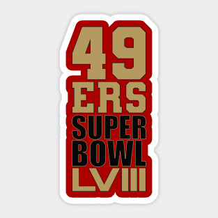 49ers Super Bowl LVIII Sticker